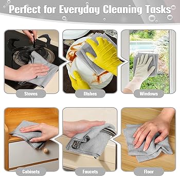 Reusable Microfiber Cleaning Cloth Roll (50 Pcs)