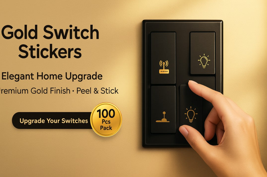 Gold Switch Stickers
