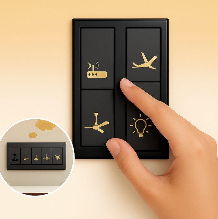Gold Switch Stickers