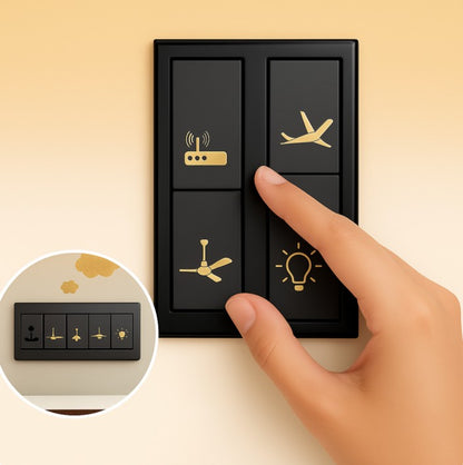 Gold Switch Stickers