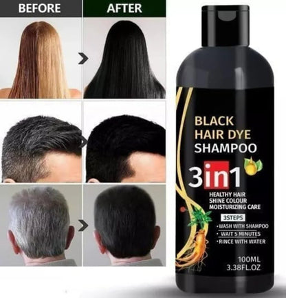 Black Hair Shampoo 3 in 1(Buy 1 Get 1 Free)